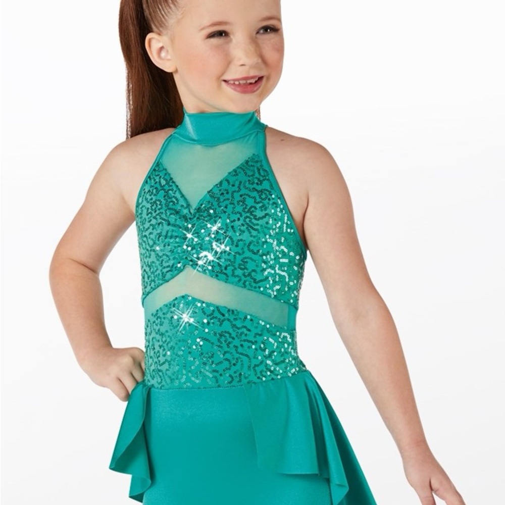 Weissman Glittering Teal Dance Costume